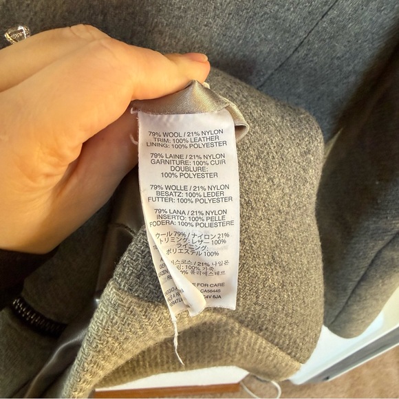 J.Crew Stadium Cloth Wool Hooded Coat in Grey Size 2 - Picture 3 of 5